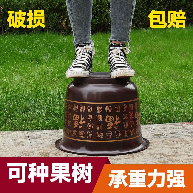 花盆仿陶瓷塑料复古花盆现种花园艺花盆果树花盆加厚大号树脂耐用