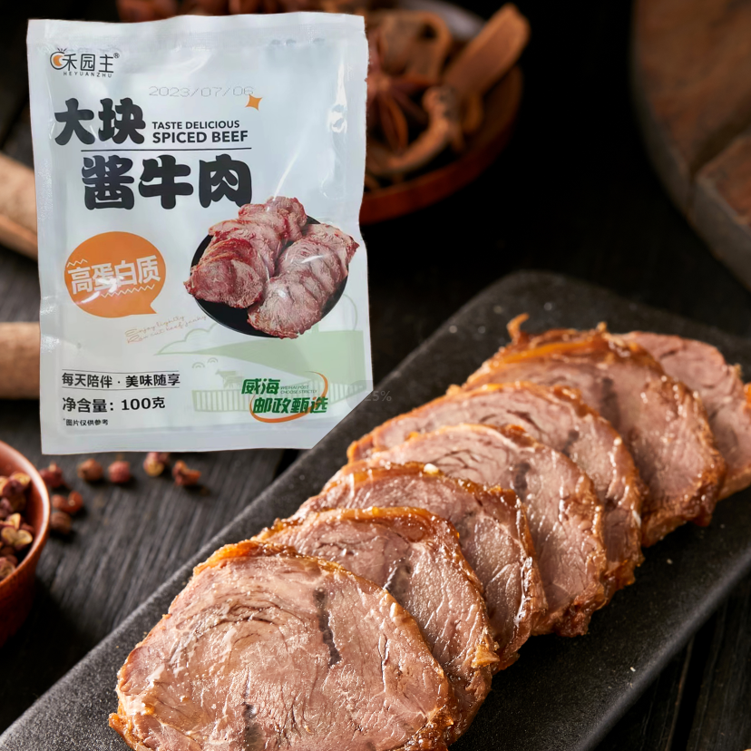 禾园主即食酱牛肉 卤牛肉健身达人100g/袋*10袋