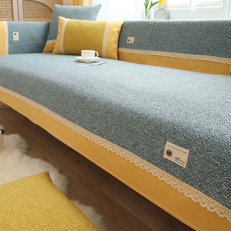 棉麻沙发垫四季通用布艺防滑现代简约皮沙发套罩巾全包坐垫子盖布