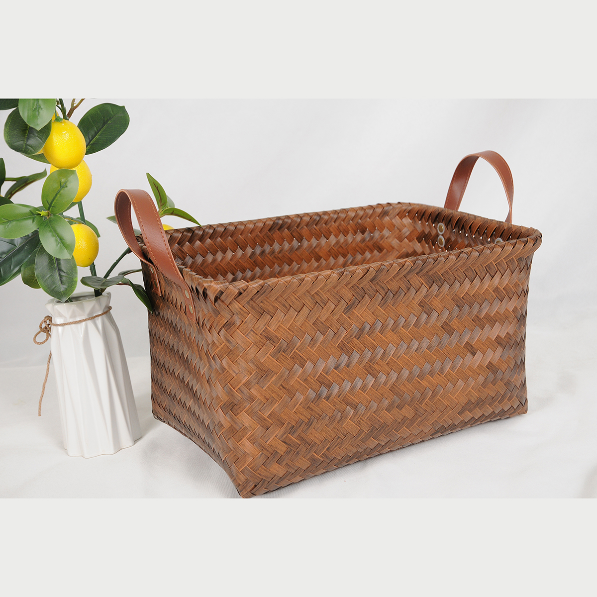 H01手工美式大号复古衣服收纳筐儿童玩具收纳篮