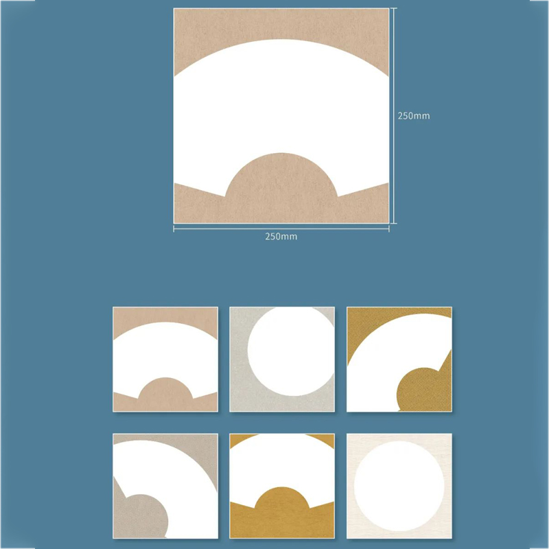 【十片装】玩意●书法作品纸 扇形圆形空白画片 加厚卡纸 作品纸