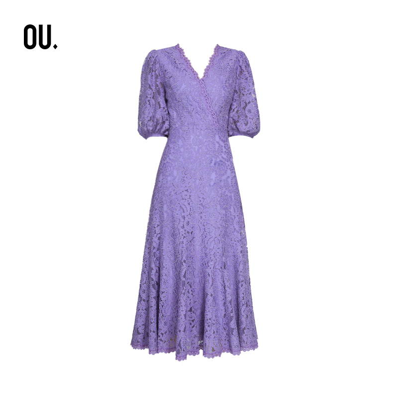 OU.FASHION/欧点中袖连衣裙1212132013