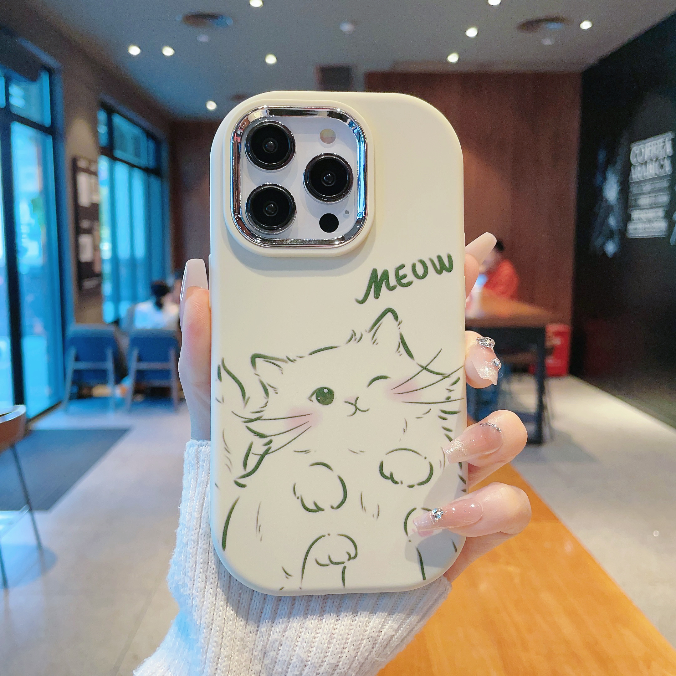 可爱猫咪苹果iPhone15/14/13华为mate60荣耀90小胖墩高颜值手机壳