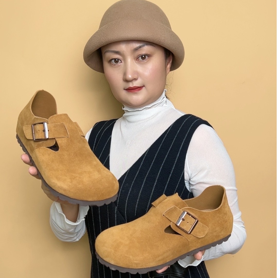 【桑坡清裕】2023桑坡勃肯鞋女懒人一脚蹬博肯豆豆鞋新款日系春款