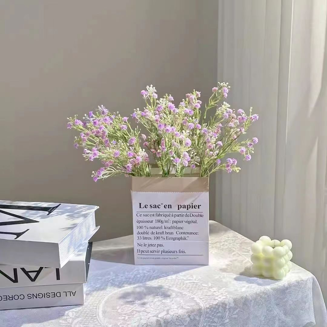 新款满天星假花仿真干插花束客厅摆设电视柜摆件餐桌装饰花艺