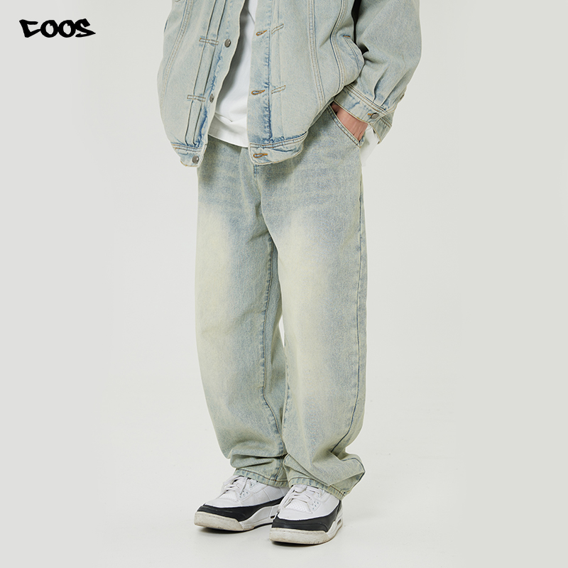 美式复古水牛仔裤宽松直筒宽松  COOS6175
