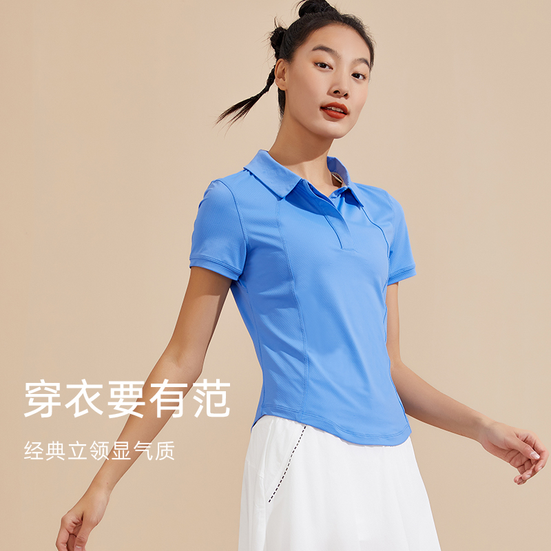 SW速惟 polo运动上衣女士T恤时尚休闲网球高尔夫健身速干衣 4814