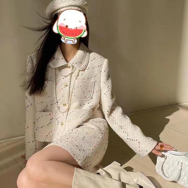 【赵小小YIMAO】奶系减龄茶里茶气高级感名媛小香风套装女12047