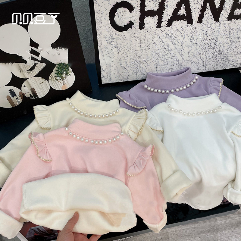 儿童上衣打底衫女童女宝加绒宝宝62348