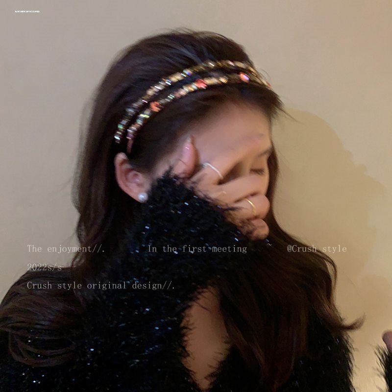 发饰2023布艺锆石发箍头箍韩系精致法式轻奢少女韩式新款气质