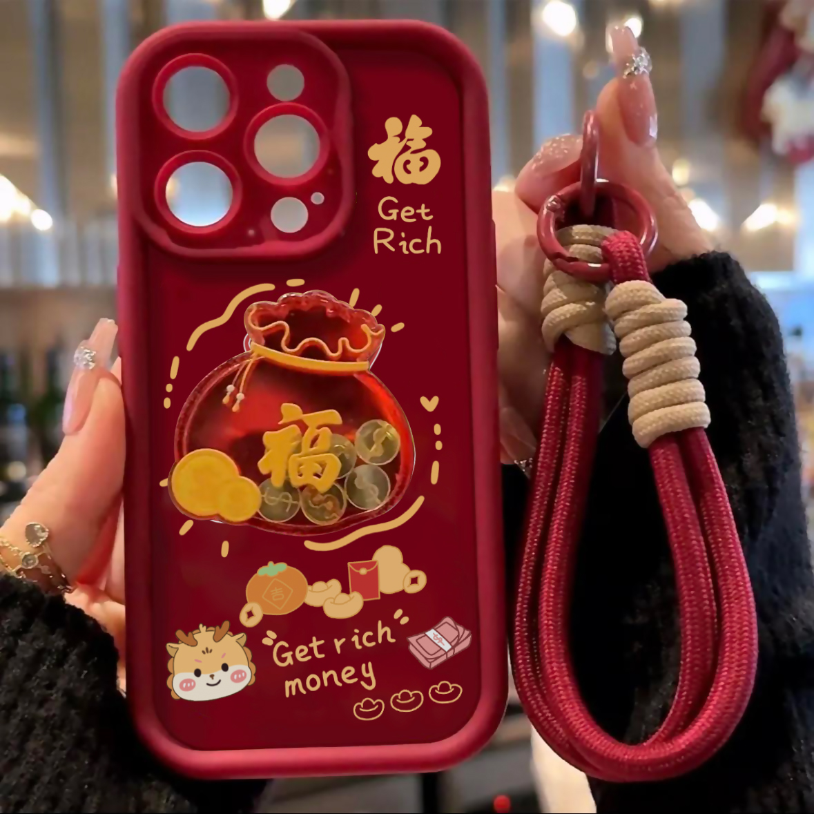 欧克里里爆款福袋挂绳苹果小米oppovivo华为手机壳iPhone15promax
