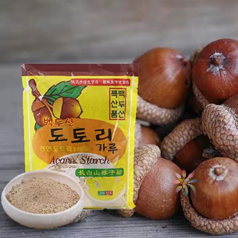 韩食橡子粉凉粉500g延边特产橡子淀粉橡子冻子纯择子/0lb蔬菜组合