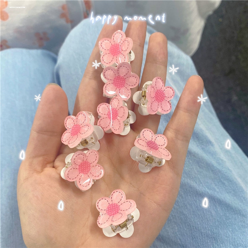 超仙显白韩系夏季简约少女2023甜美优雅日常森系百搭樱花抓夹