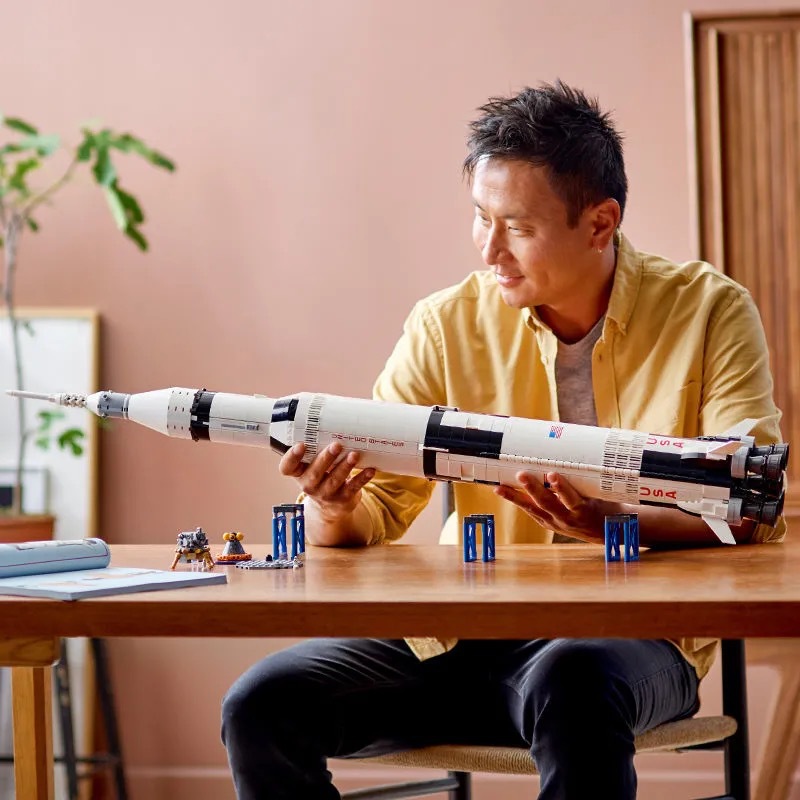 【专属】阿波罗土星五号1米航天太空火箭拼装积木高难度男孩玩具礼