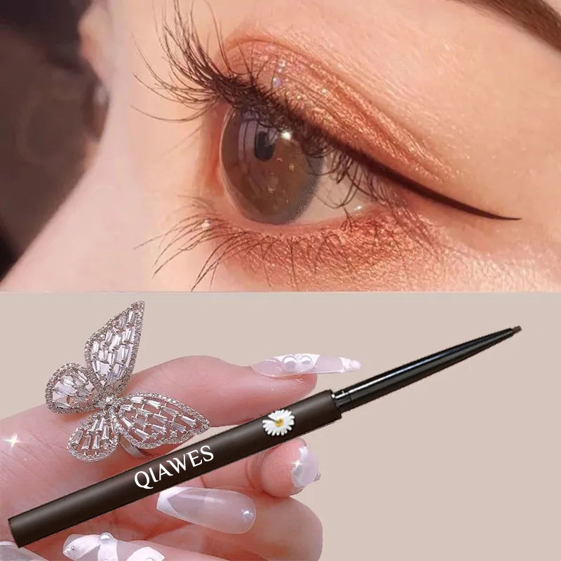 小雏菊眼线胶笔防水不晕染易上色极细卧蚕笔眼妆棕色新手铅笔式