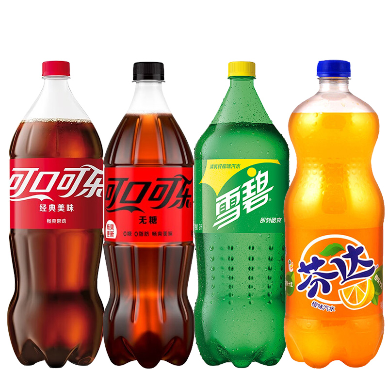 可口可乐雪碧2L*6大瓶分享装整箱饮品清爽柠檬味碳酸汽水饮料品