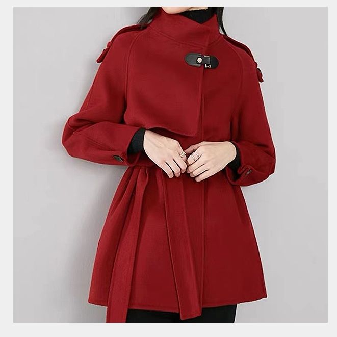 双面呢大衣女士时尚秋冬街头百搭经典显瘦气质洋气韩版收腰 131