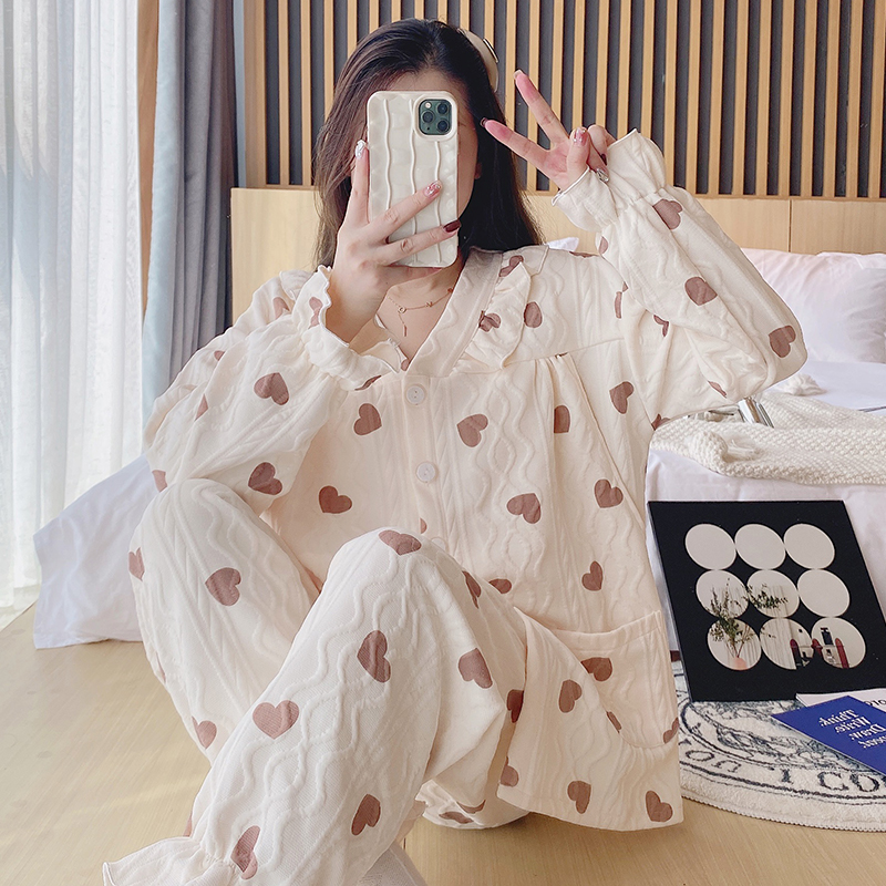 空气棉孕妇睡衣秋冬款产妇哺乳月子服冬季产后喂奶家居服套装冬天