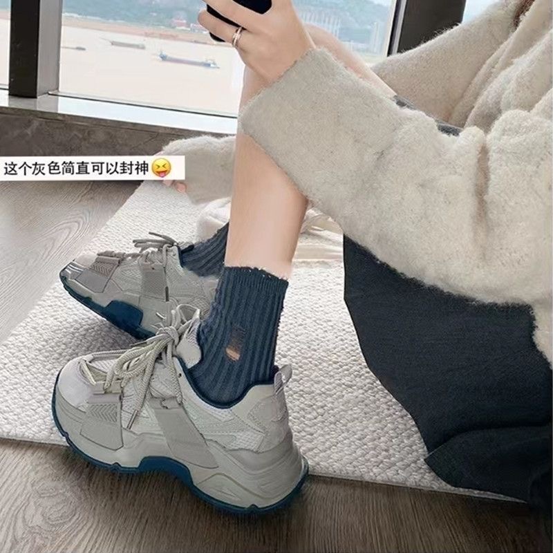 回力瑞老爹鞋女ins潮2023夏季新款厚底百搭复古显脚小休闲运动鞋