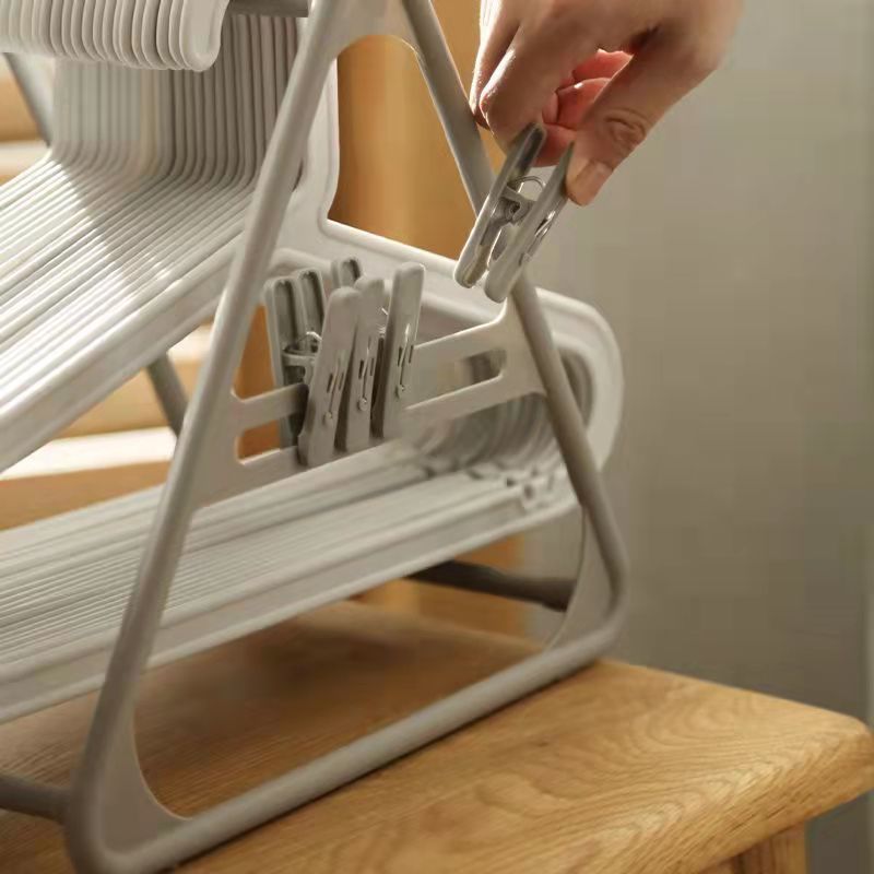 多功能大容量阳台衣架收纳神器免打孔家用实用衣架整理架器整理架