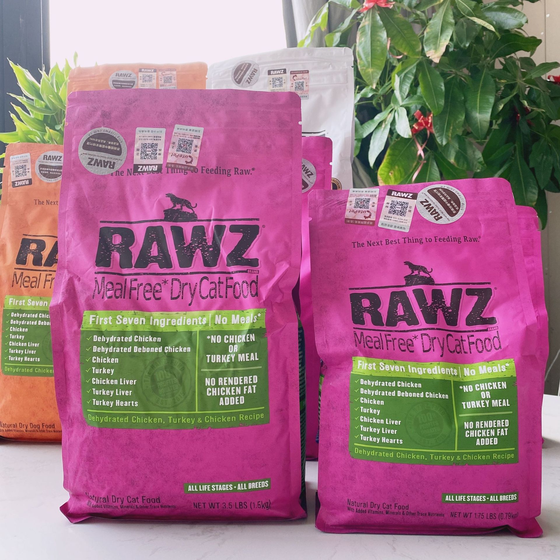AWZ罗斯纯鲜肉脱水低温烘焙鸡肉三文鱼成幼猫全猫粮7.8磅/3.5磅