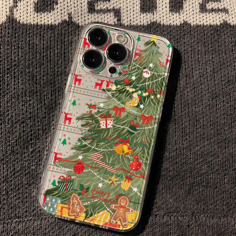 大圣诞树透明iPhone15/14苹果11小米华为手机壳OPPOVIVO荣耀13/12