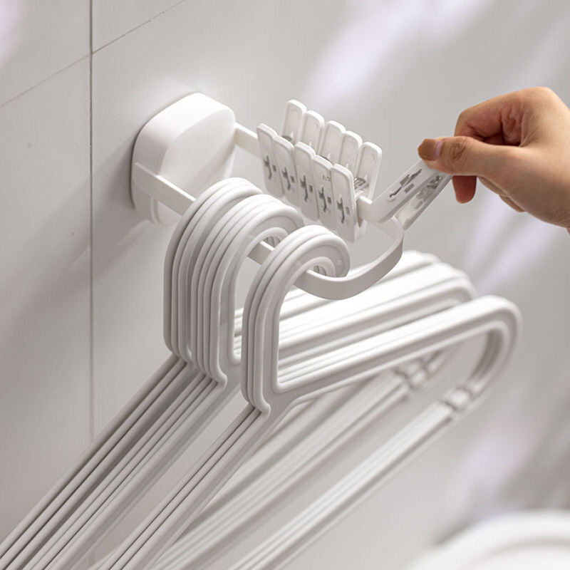阳台挂钩晾晒放衣架夹子多功能可折叠免打孔衣夹子衣架收纳整理架