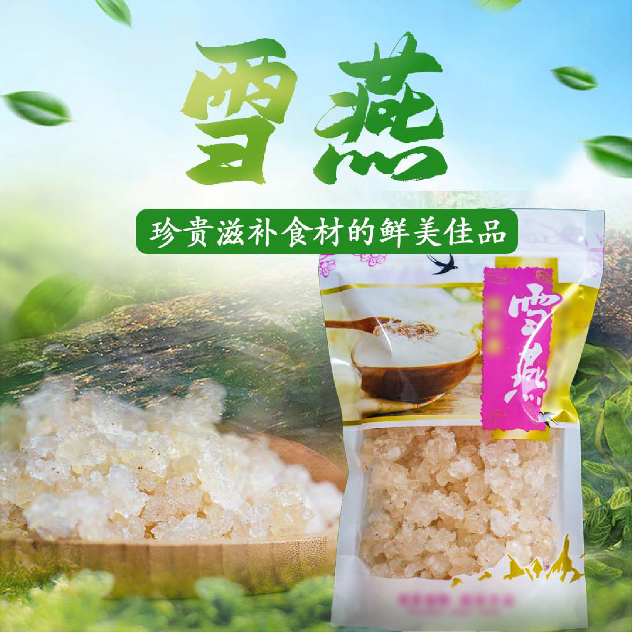 云南土特产-山货农产品缅甸雪燕天然拉丝优选干净250-500克