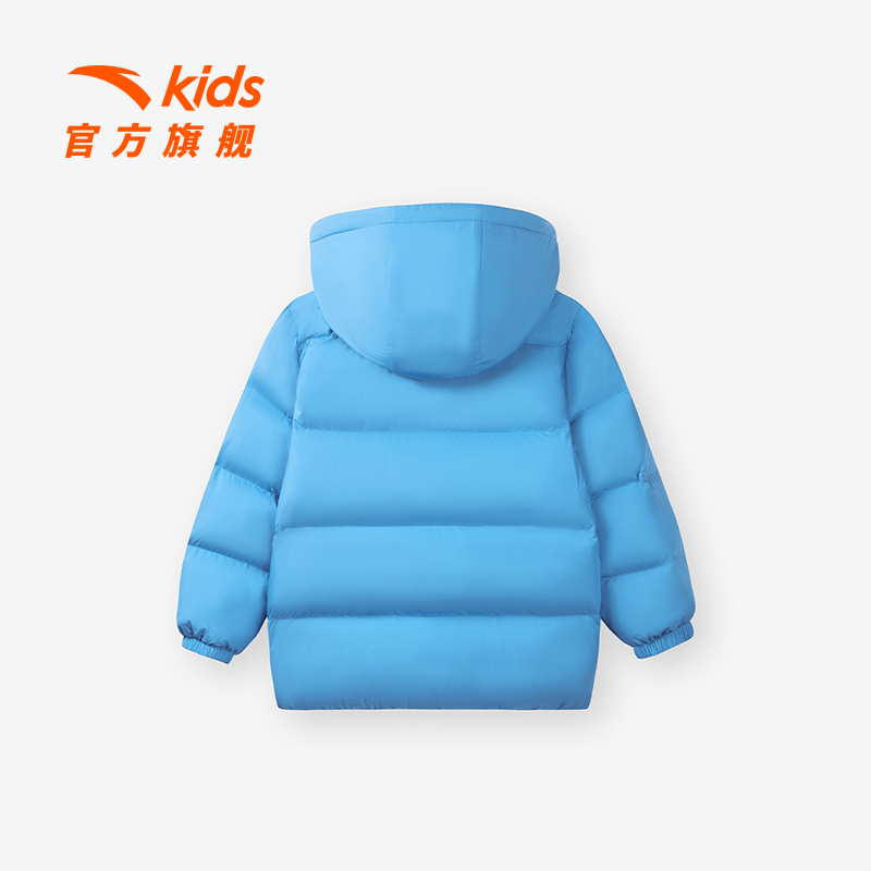 安踏儿童外套防风保暖连帽三防羽绒服A372349923