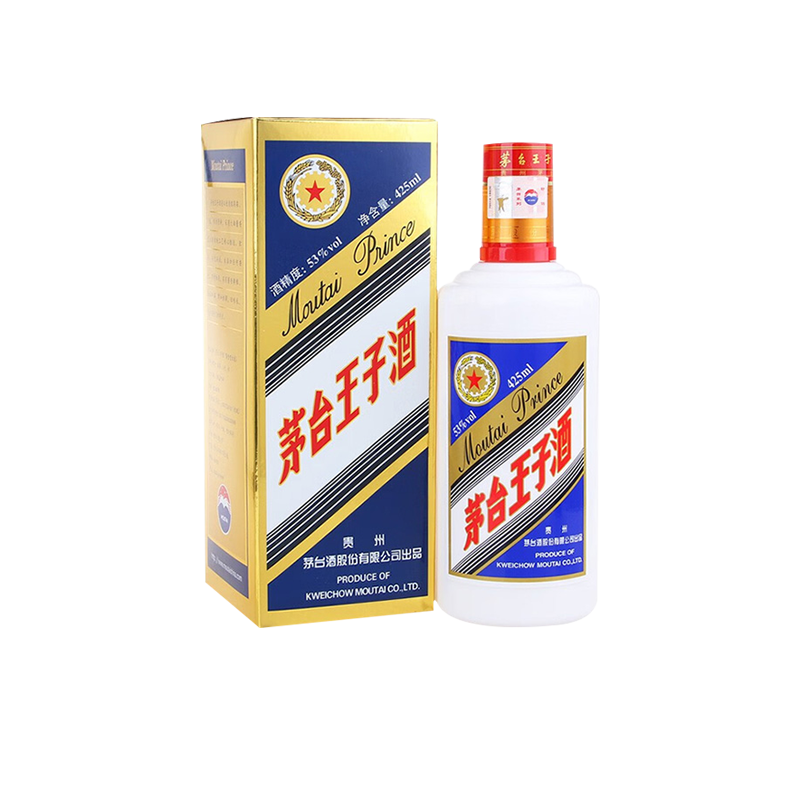 MOUTAI/茅台蓝标王子酒蓝色酱香型酒类商品送礼SC白酒53度425ml