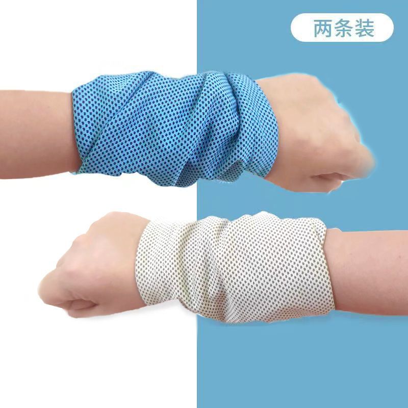 运动腕巾吸汗冷感速干男女健身房跑步毛巾手腕擦汗巾冰巾logo