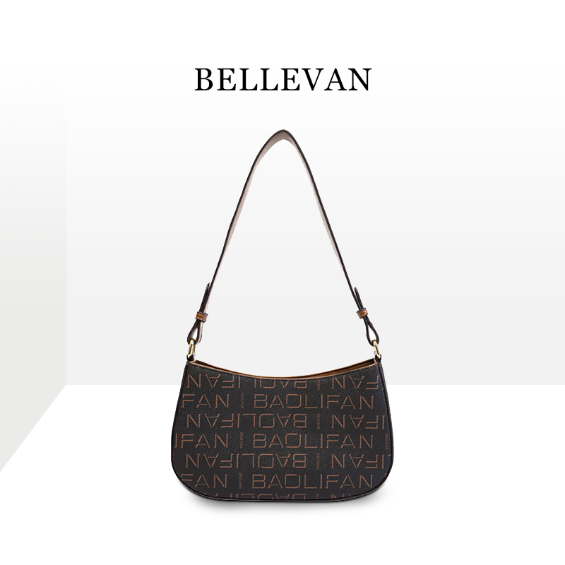 【BELLEVAN】宝丽梵城市之心轻奢简约腋下包通勤时尚百搭印花单肩包