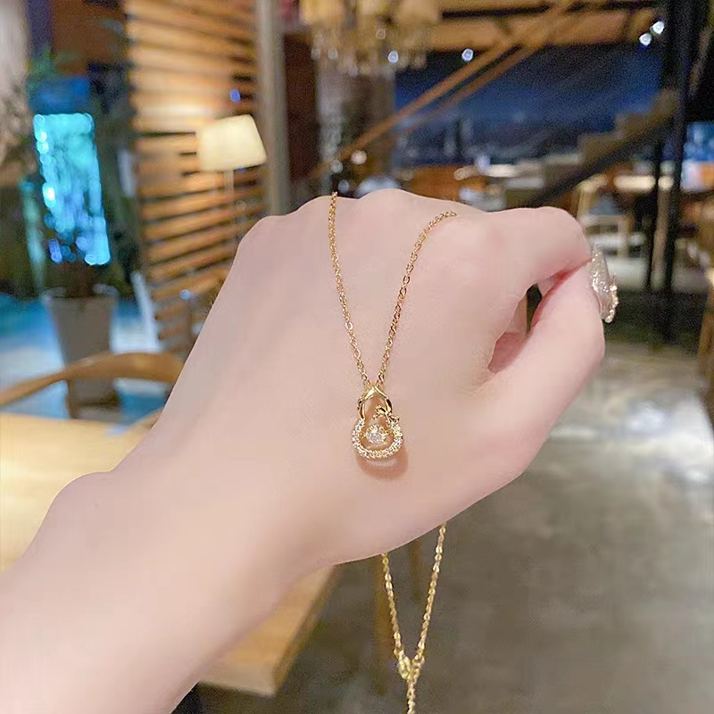 钛钢项链 时尚简约百搭灵动幸运葫芦项链女轻奢小众高级感锁骨链
