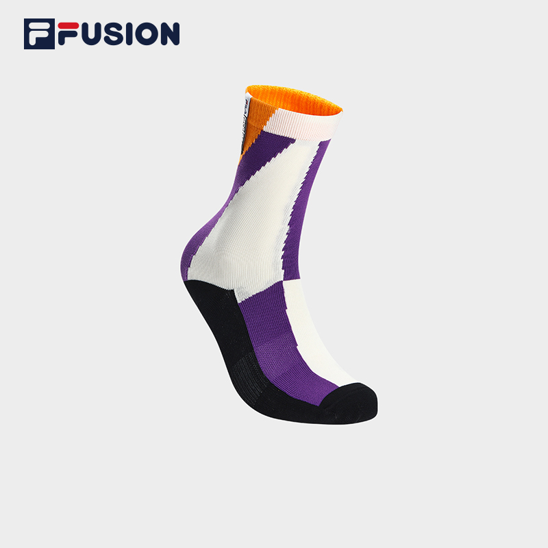 FILA FUSION斐乐潮牌高腰袜情侣款2023春季休闲高筒袜T13U317301
