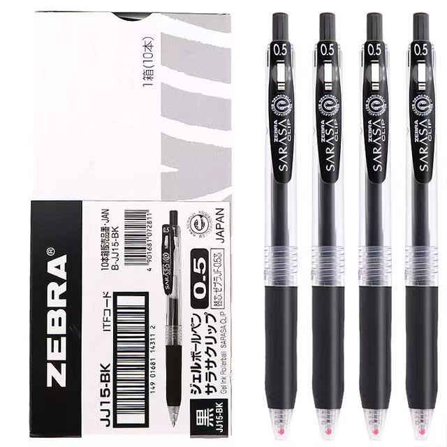 【整盒】日本ZEBRA斑马牌JJ15学生用按动中性笔笔芯SARASA考试专用