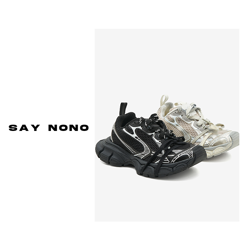 Say nono网面休闲复古运动鞋跟厚5cm