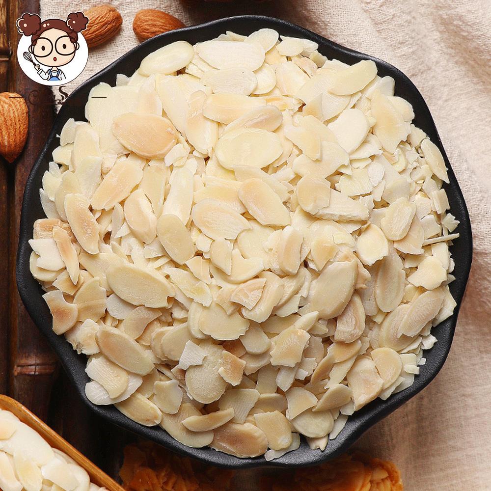 可茜焙烤扁桃仁片熟原味杏仁片巴旦木片坚果曲奇蛋糕饼干饰笋0g