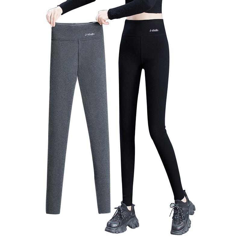 2023冬装新款女时尚简约加绒修身显瘦打底裤S04T7350K