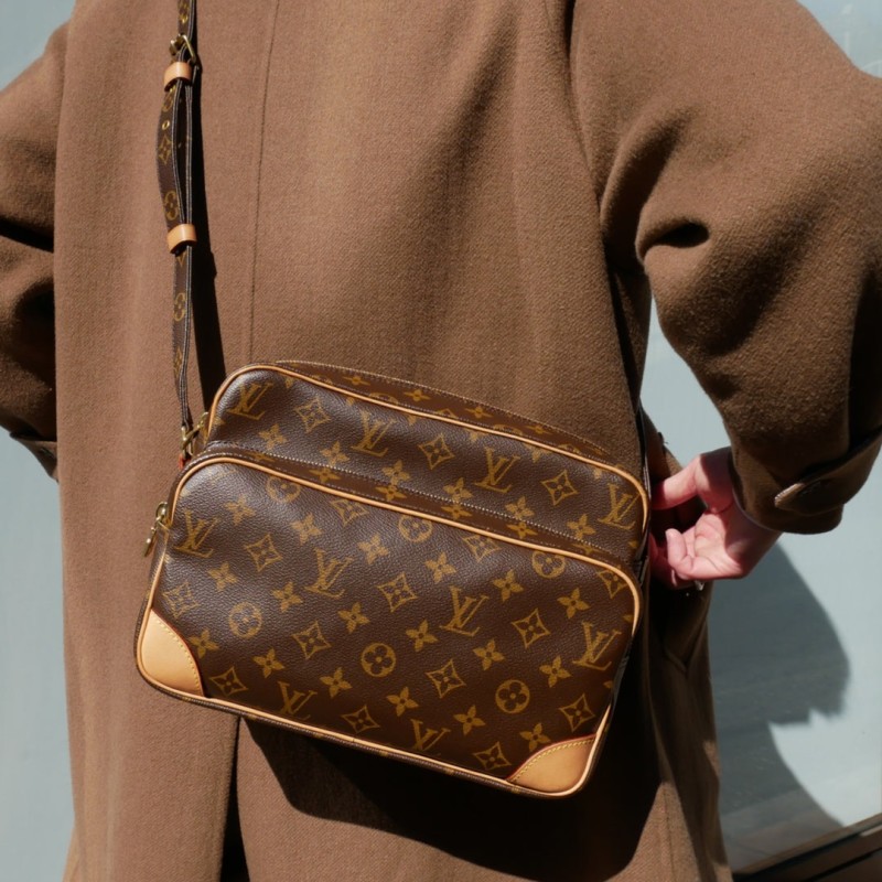 95新 LouisVuitton/路易威登 老花双层横版相机包大号