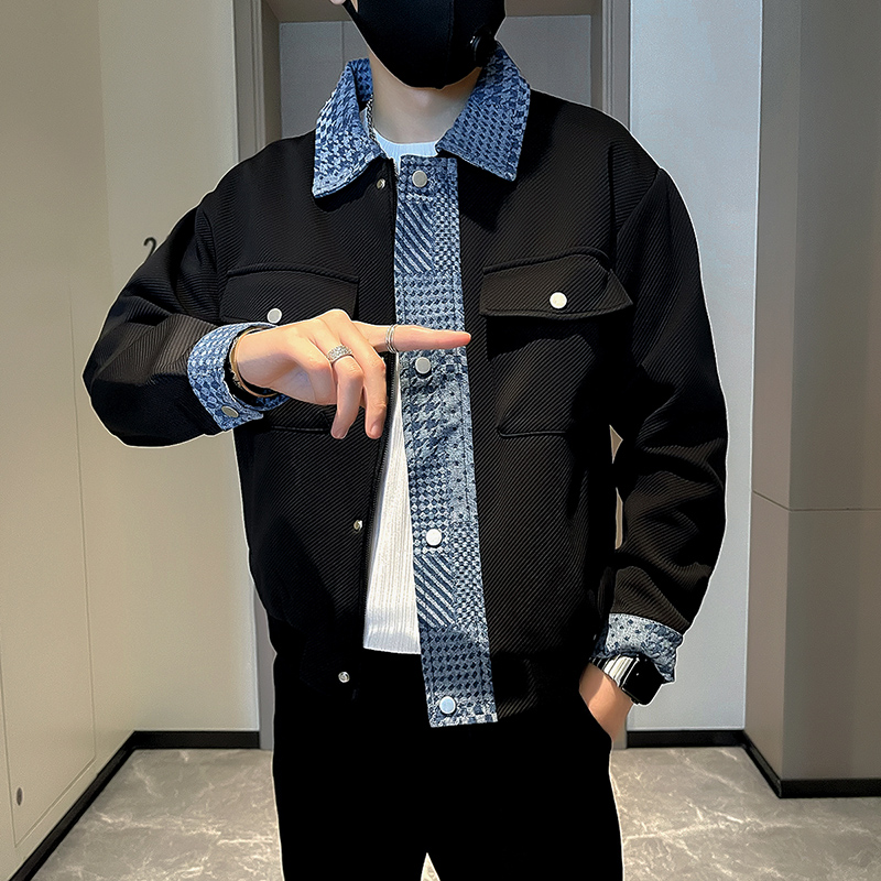 高级感工装夹克男秋季潮牌休闲男士外套新款2023爆款男装痞帅上衣