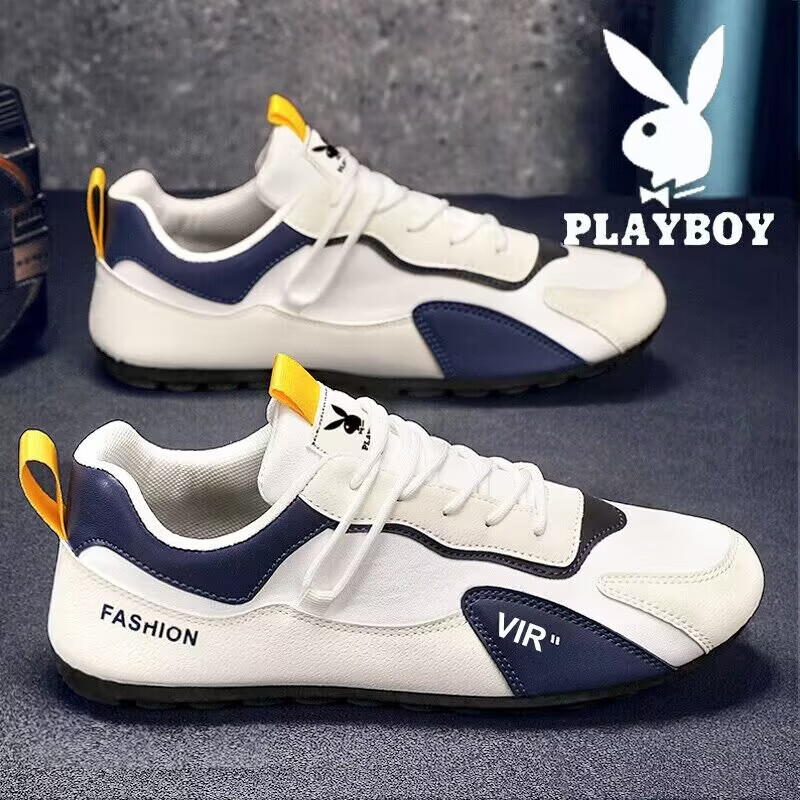 PLAYBOY夏季2023新款男鞋透气软底男士跑步鞋运动高端休闲鞋男款