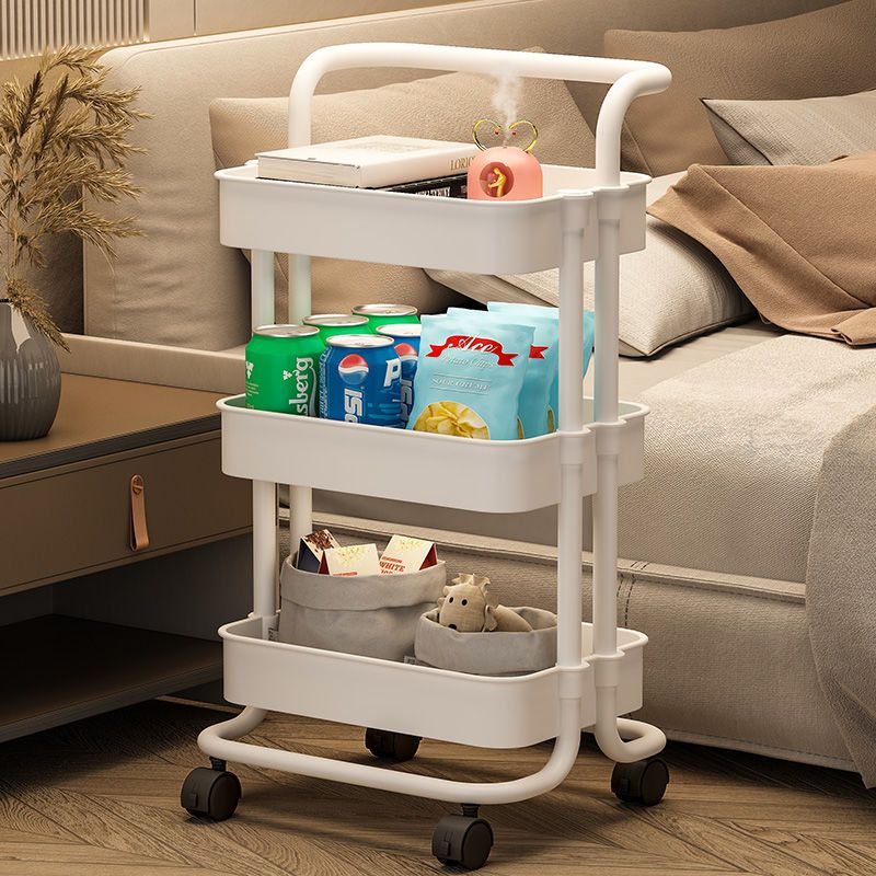 婴儿用品置物架小推车落地多层厨房新生儿卧室移动零食收纳储物架