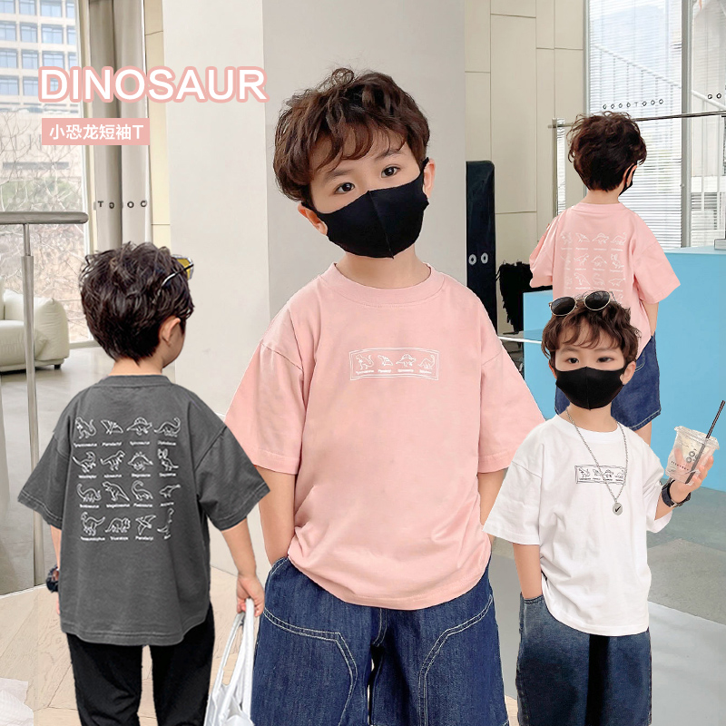 【纯棉】X3779男童短袖T恤夏季夏新款半袖上衣潮牌薄