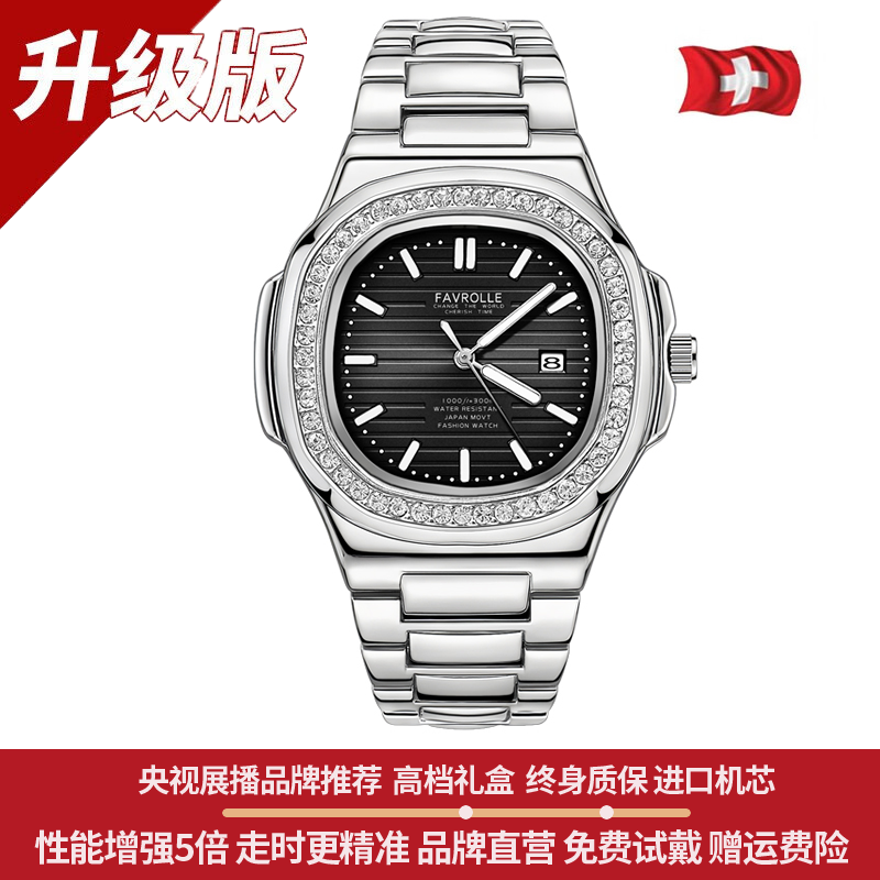 【厦门万达奢品汇W】鹦鹉螺黑色系列男士高端时尚腕表