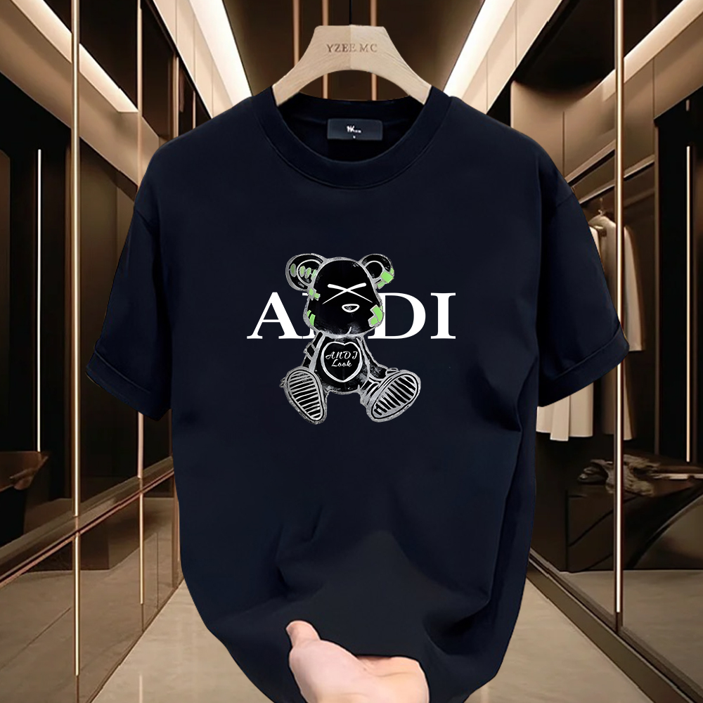 美式痞帅重磅纯棉短袖T恤青年男女款夏季ins潮牌街头宽松圆领上衣