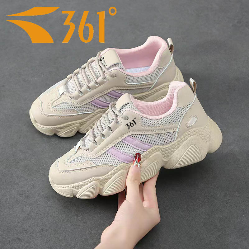 361°透气休闲运动鞋2023新款夏季跑步轻便软底老爹鞋网面薄款网鞋