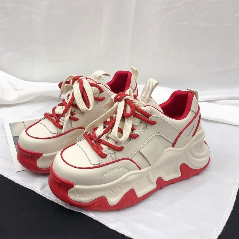 秋冬季回力休闲老爹鞋2023年新款小众时尚低帮超火vibe风厚底女鞋
