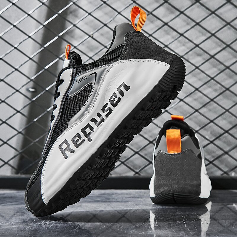 REPUSEN/热普森休闲跑步鞋 百搭潮鞋 防臭透气 时尚情侣款多色拼
