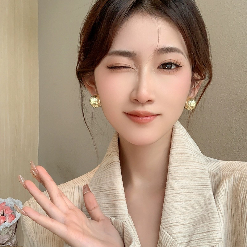 铜合金耳饰 个性设计流光耳环小众高级感简约优雅气质耳饰ins精致