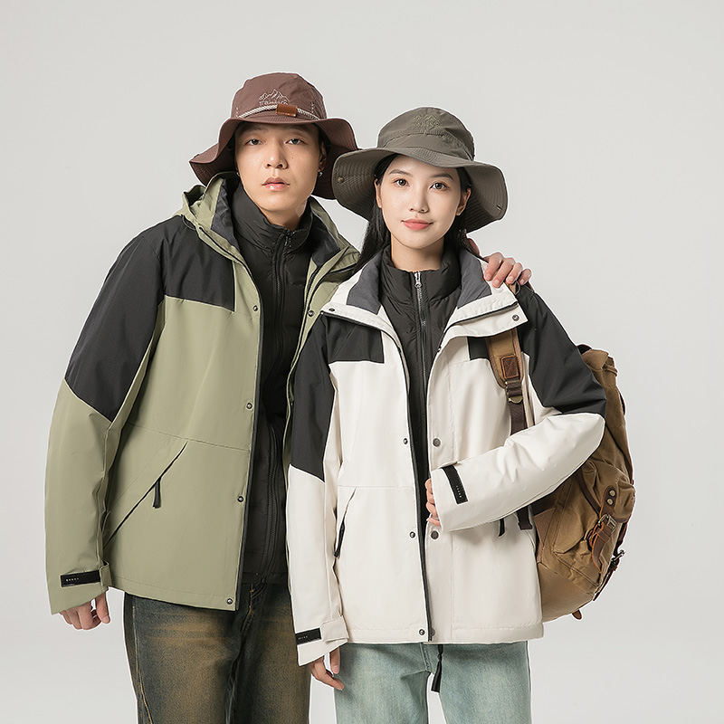 得克萨骆驼冲锋外套三合一防雨防风两件套秋冬户外五防厚款男女Q